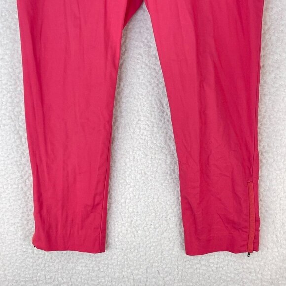 Cartonnier Pink Charlie Ankle Zipper Pants Womens Flat Front Crop Size 8P - Picture 3 of 16
